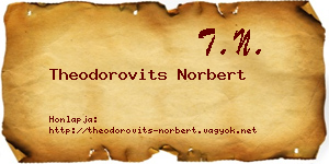 Theodorovits Norbert névjegykártya